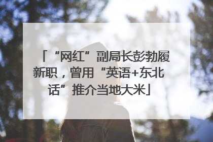 “网红”副局长彭勃履新职，曾用“英语+东北话”推介当地大米