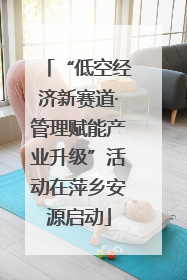 “低空经济新赛道·管理赋能产业升级”活动在萍乡安源启动