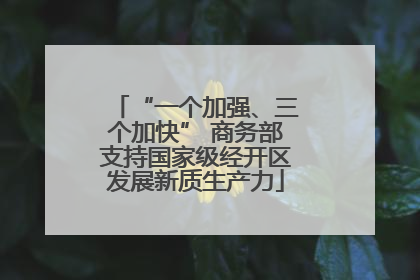 “一个加强、三个加快” 商务部支持国家级经开区发展新质生产力