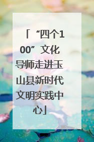 “四个100”文化导师走进玉山县新时代文明实践中心