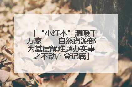 “小红本”温暖千万家——自然资源部为基层解难题办实事之不动产登记篇