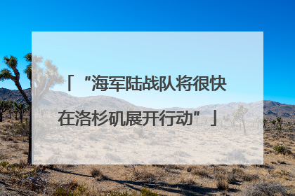 “海军陆战队将很快在洛杉矶展开行动”
