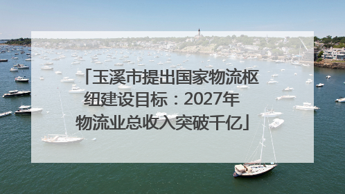 玉溪市提出国家物流枢纽建设目标：2027年物流业总收入突破千亿
