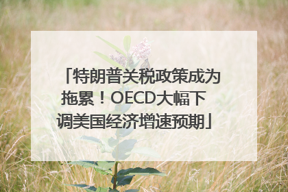 特朗普关税政策成为拖累！OECD大幅下调美国经济增速预期