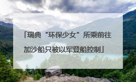 瑞典“环保少女”所乘前往加沙船只被以军登船控制