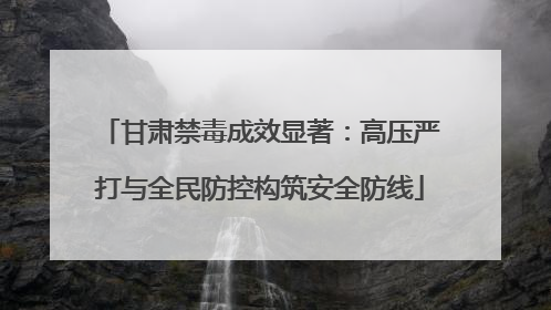 甘肃禁毒成效显著：高压严打与全民防控构筑安全防线