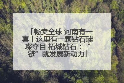 畅卖全球 河南有一套丨这里有一颗钻石璀璨夺目 柘城钻石：“链”就发展新动力