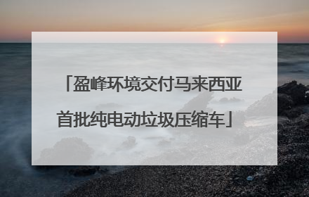 盈峰环境交付马来西亚首批纯电动垃圾压缩车