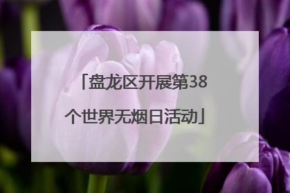 盘龙区开展第38个世界无烟日活动