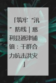 筑牢“汛”防线｜慈利县通津铺镇：干群合力抗击洪灾