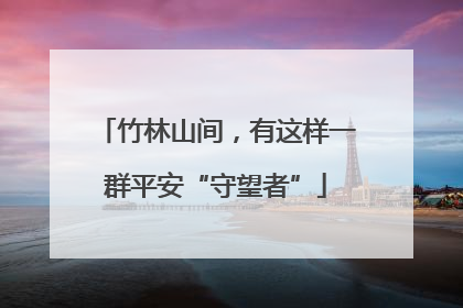 竹林山间，有这样一群平安“守望者”