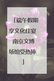 端午假期享文化佳宴 南京文博场馆受热捧