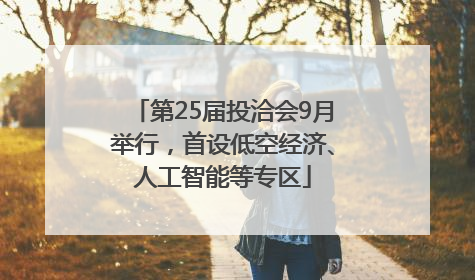 第25届投洽会9月举行，首设低空经济、人工智能等专区