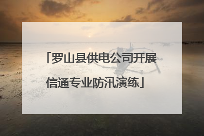 罗山县供电公司开展信通专业防汛演练
