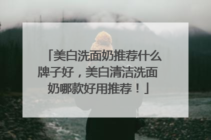 美白洗面奶推荐什么牌子好，美白清洁洗面奶哪款好用推荐！