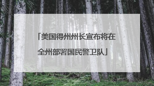 美国得州州长宣布将在全州部署国民警卫队