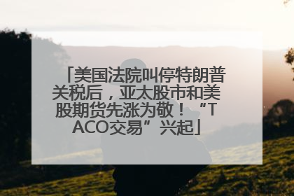 美国法院叫停特朗普关税后，亚太股市和美股期货先涨为敬！“TACO交易”兴起