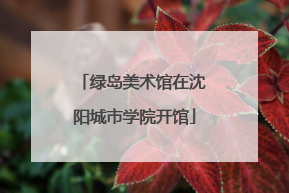 绿岛美术馆在沈阳城市学院开馆