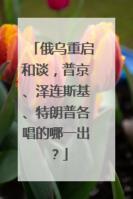 俄乌重启和谈，普京、泽连斯基、特朗普各唱的哪一出？