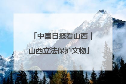 中国日报看山西｜山西立法保护文物