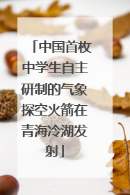 中国首枚中学生自主研制的气象探空火箭在青海冷湖发射