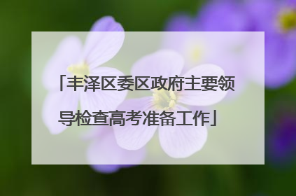 丰泽区委区政府主要领导检查高考准备工作