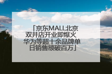 京东MALL北京双井店开业即爆火 华为等超十余品牌单日销售额破百万