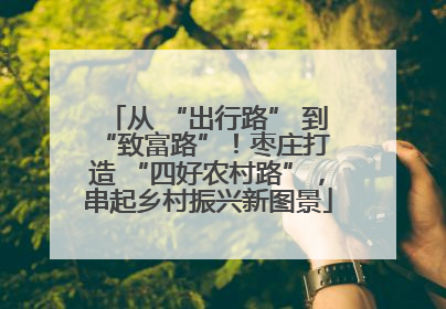 从 “出行路” 到 “致富路”！枣庄打造 “四好农村路”，串起乡村振兴新图景