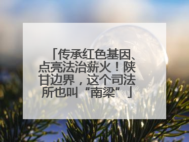 传承红色基因、点亮法治薪火！陕甘边界，这个司法所也叫“南梁”