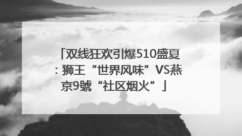 双线狂欢引爆510盛夏：狮王“世界风味”VS燕京9號“社区烟火”