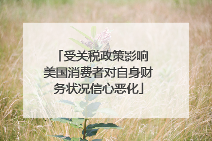 受关税政策影响 美国消费者对自身财务状况信心恶化