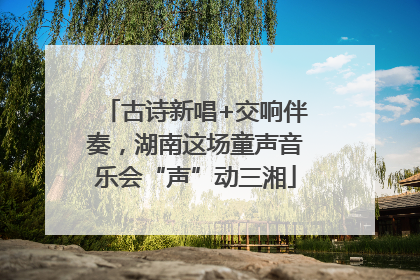 古诗新唱+交响伴奏，湖南这场童声音乐会“声”动三湘