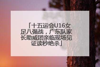 十五运会U16女足八强战，广东队家长助威团亲临现场见证读秒绝杀