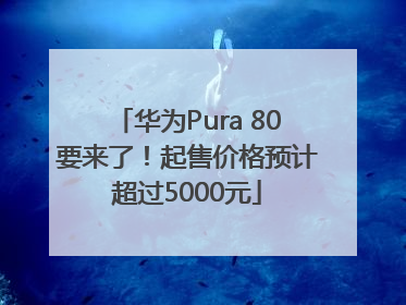 华为Pura 80要来了！起售价格预计超过5000元
