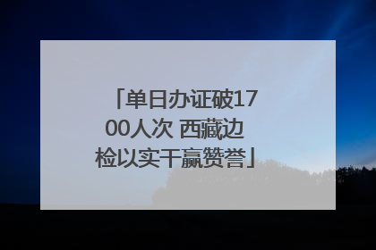 单日办证破1700人次 西藏边检以实干赢赞誉