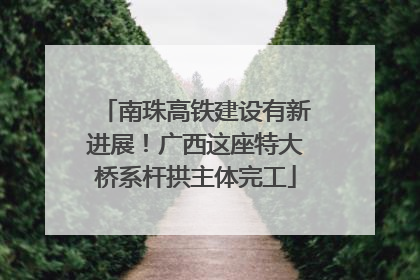 南珠高铁建设有新进展！广西这座特大桥系杆拱主体完工