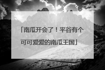 南瓜开会了！平谷有个可可爱爱的南瓜王国