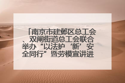 南京市建邺区总工会、双闸街道总工会联合举办“以法护‘新’安全同行”暨劳模宣讲进工地服务活动