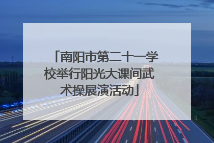 南阳市第二十一学校举行阳光大课间武术操展演活动