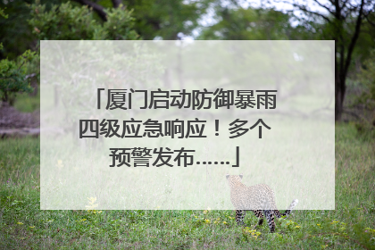 厦门启动防御暴雨四级应急响应！多个预警发布……