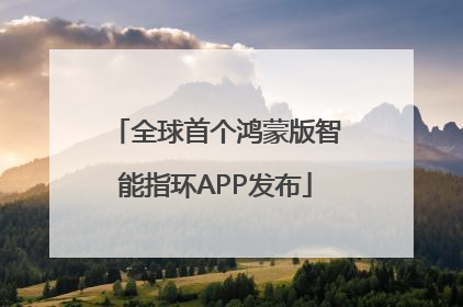 全球首个鸿蒙版智能指环APP发布