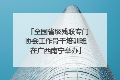 全国省级残联专门协会工作骨干培训班在广西南宁举办