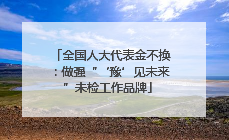 全国人大代表金不换：做强“‘豫’见未来”未检工作品牌