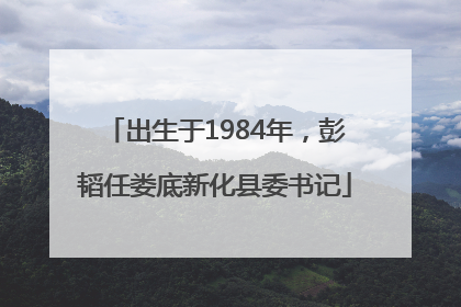 出生于1984年，彭韬任娄底新化县委书记