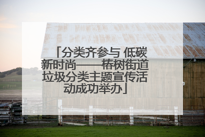 分类齐参与 低碳新时尚——椿树街道垃圾分类主题宣传活动成功举办