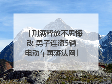 刑满释放不思悔改 男子连盗5辆电动车再落法网
