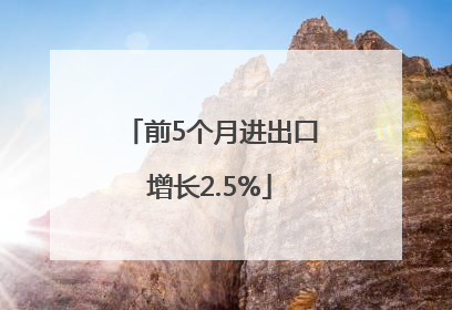 前5个月进出口增长2.5%
