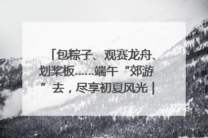 包粽子、观赛龙舟、划桨板……端午“郊游”去，尽享初夏风光｜端午氛围最浓时①