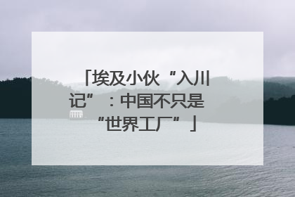 埃及小伙“入川记”：中国不只是“世界工厂”