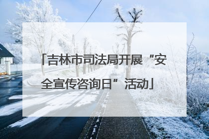 吉林市司法局开展“安全宣传咨询日”活动